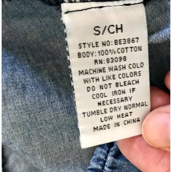 Ci Sono Denim Collection Women's Button Front Blue Jean Denim Dress.‎ Size S - Picture 9 of 11